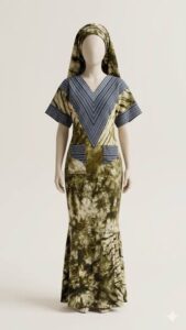 Robe en tissu africain avec manches courtes, parfaite pour un look simple mais élégant