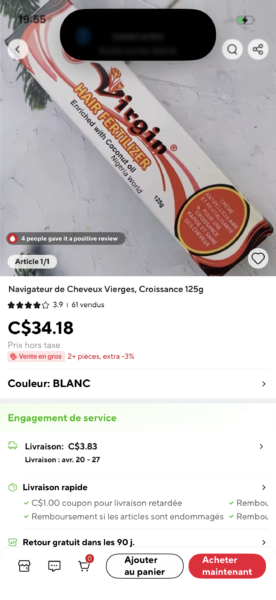 Chambers 2000pommade capillaire efficace
